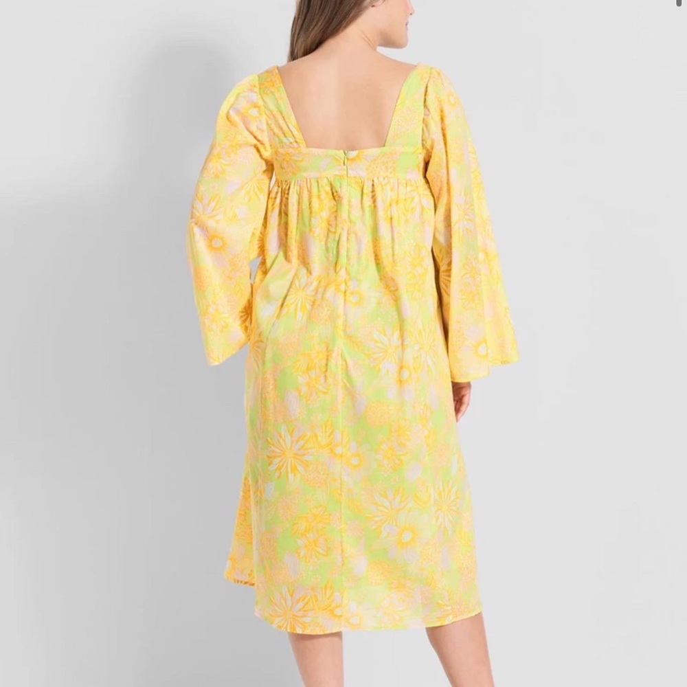 🌼NWT HIGH END MODCLOTH LINE MOD HIPPIE COTTON BOHO FLORAL 1960’s DRESS SIZE 1X - Picture 4 of 11